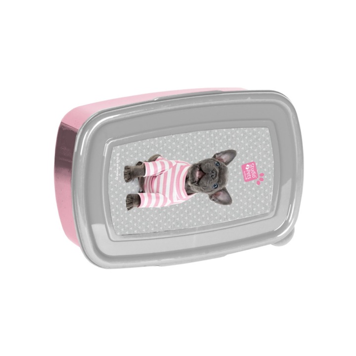 Кутия за закуски Studio Pets, Пластмасова, Шарка на куче Френски булдог