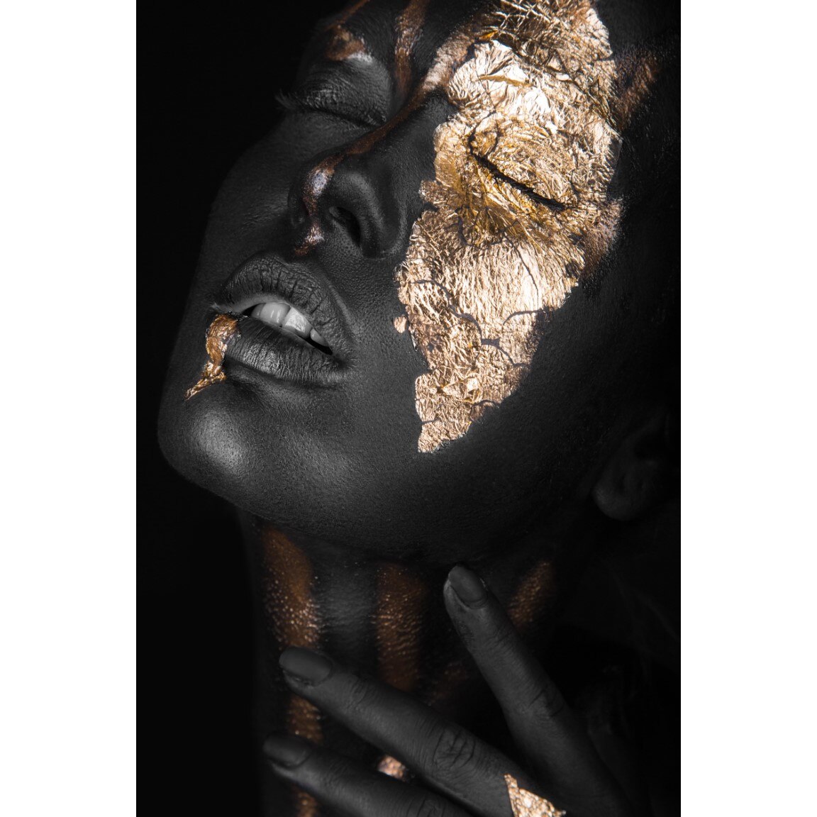 Tablou canvas Make-up auriu 6, 60 x 90 cm