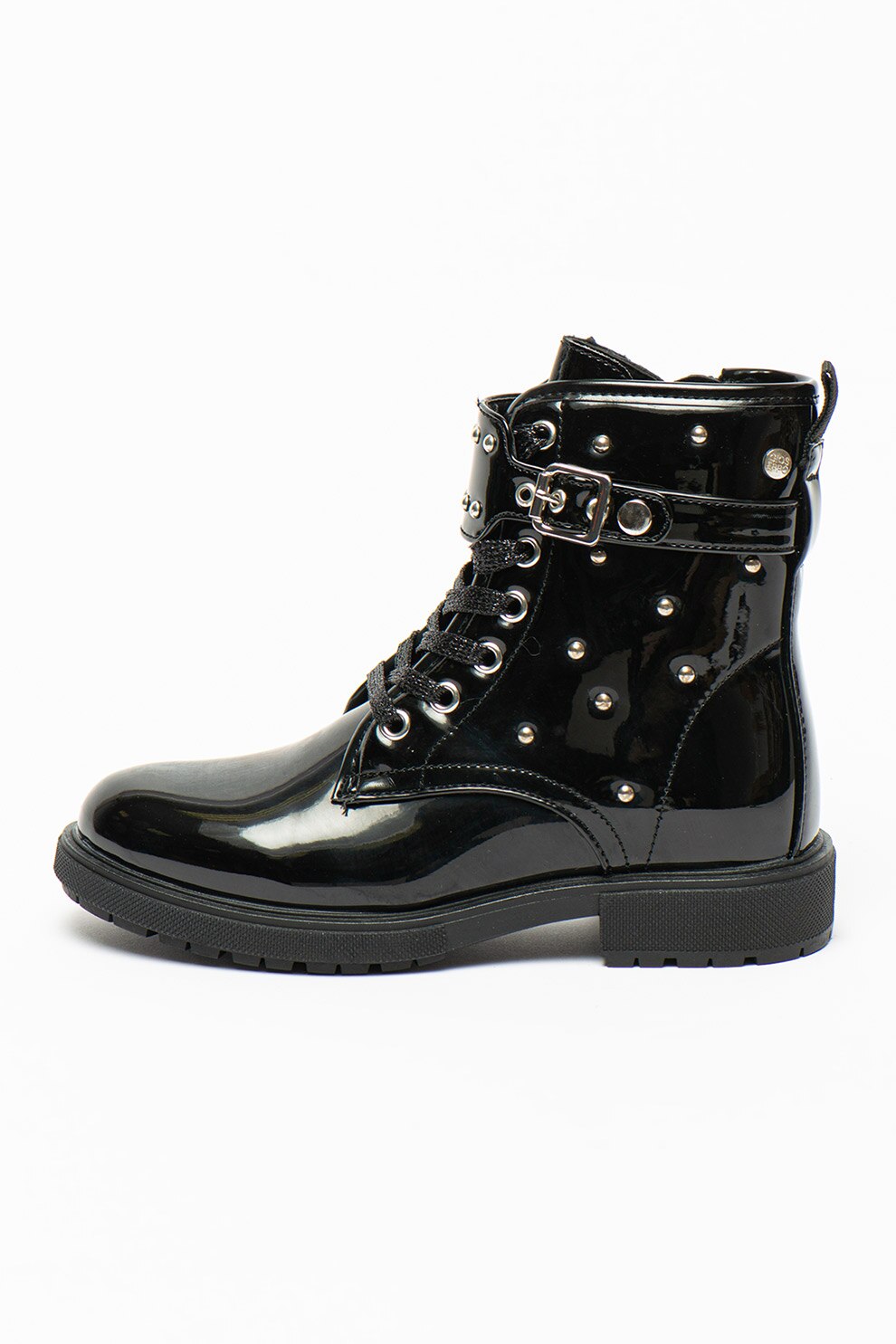 Gioseppo, Bocanci din piele ecologica cu aspect lacuit Naivasha, Negru