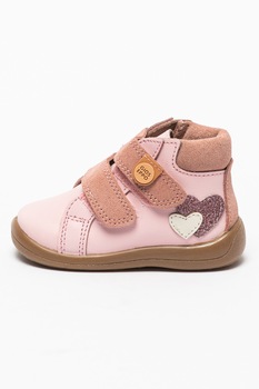 Gioseppo, Ghete de piele si piele intoarsa cu velcro Kinzig, Roz pastel Gioseppo, Ghete de piele si piele intoarsa cu velcro Kinzig, Roz pastel