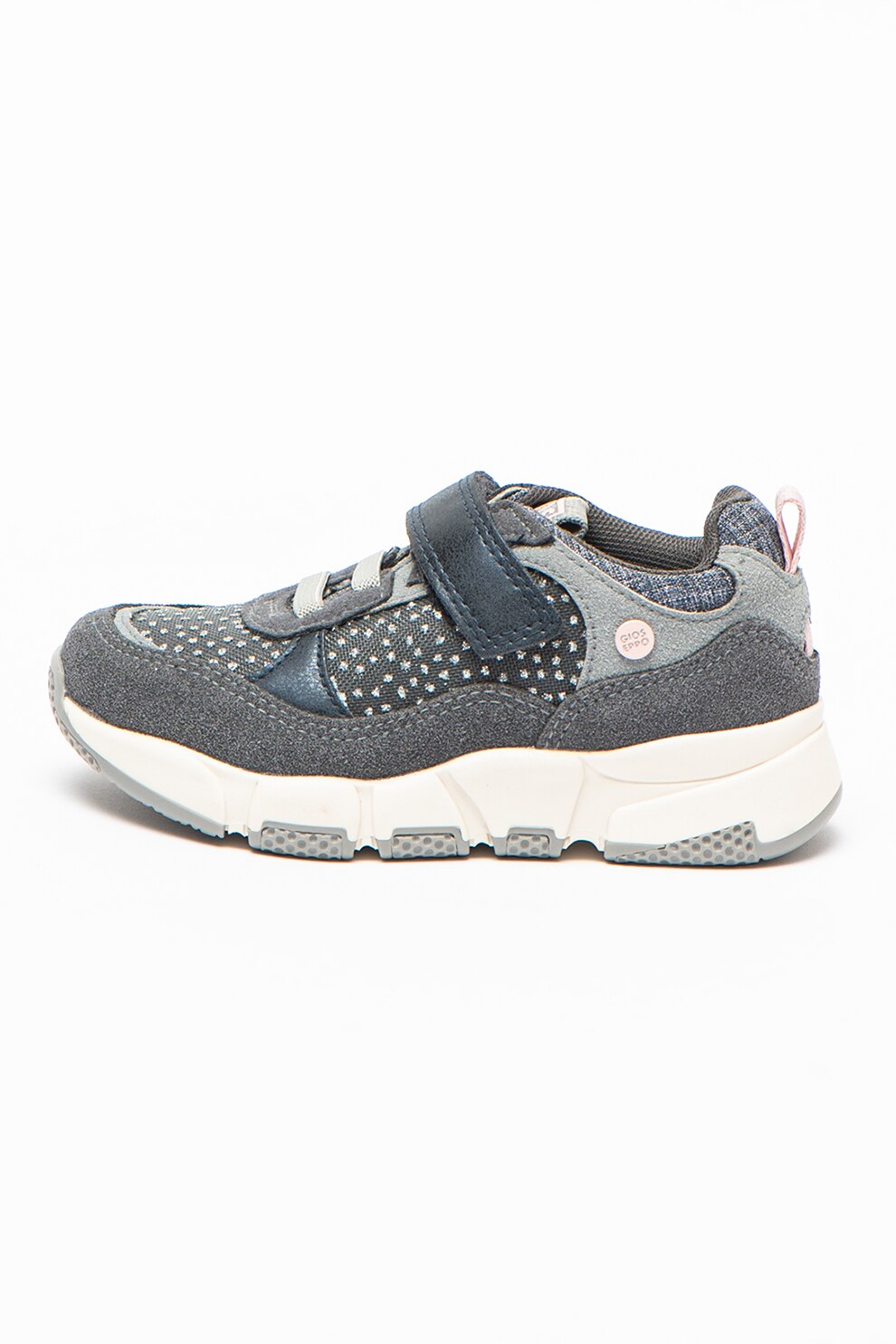 Gioseppo, Pantofi sport cu insertii de piele intoarsa ecologica, Gri