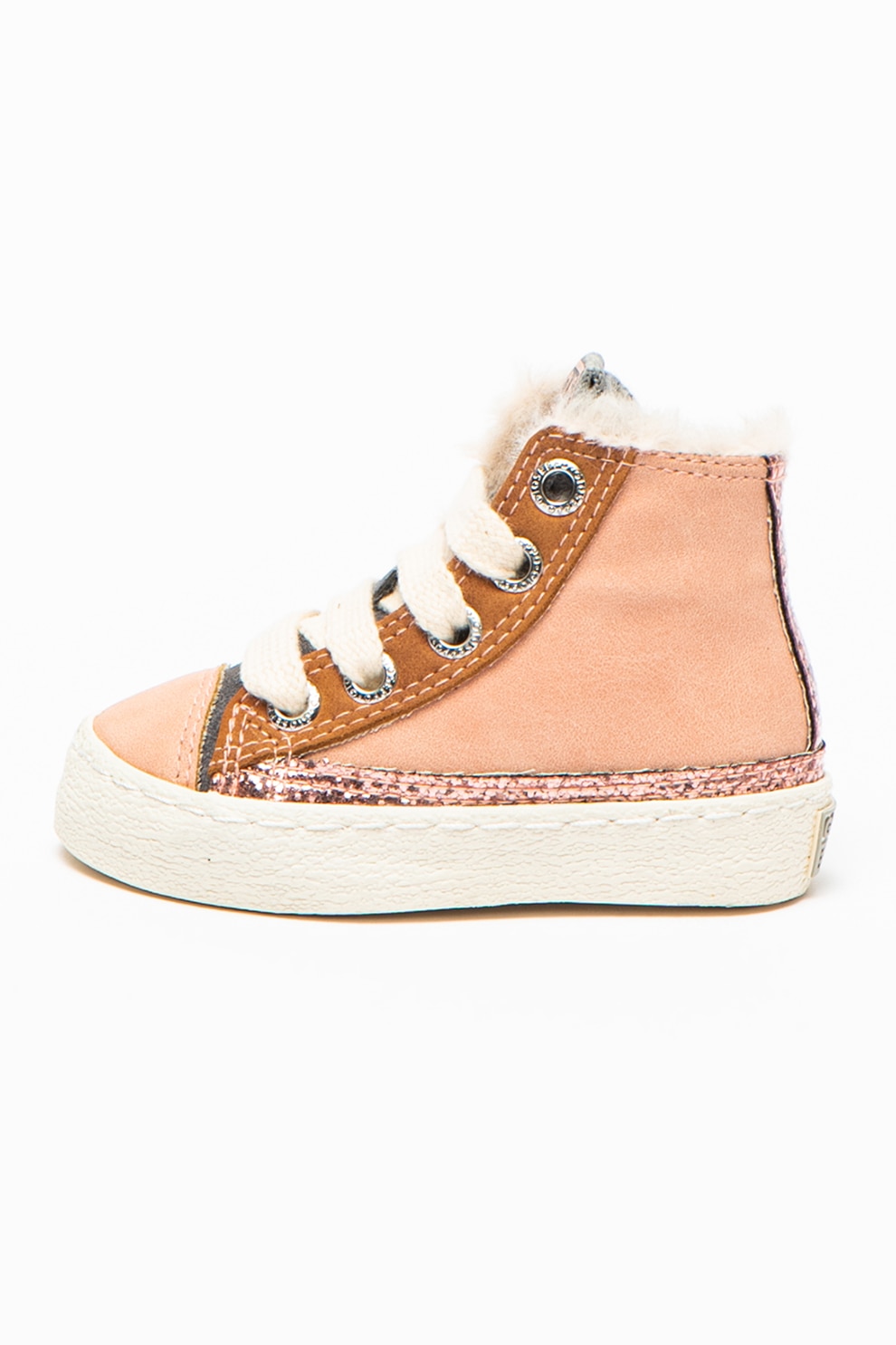 Gioseppo, Tenisi mid-high cu detalii stralucitoare Vetersen, Roz/Maro scortisoara