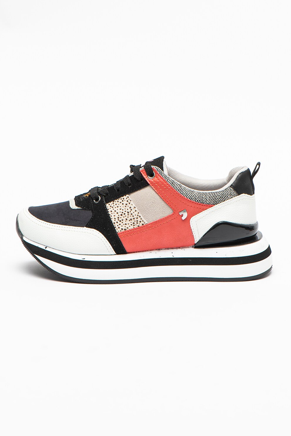 Gioseppo, Pantofi sport low-top cu model colorblock Ringebu, Alb/Negru/Rosu