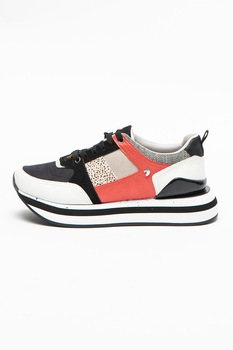 Gioseppo, Pantofi sport low-top cu model colorblock Ringebu, Alb/Negru/Rosu Gioseppo, Pantofi sport low-top cu model colorblock Ringebu, Alb/Negru/Rosu
