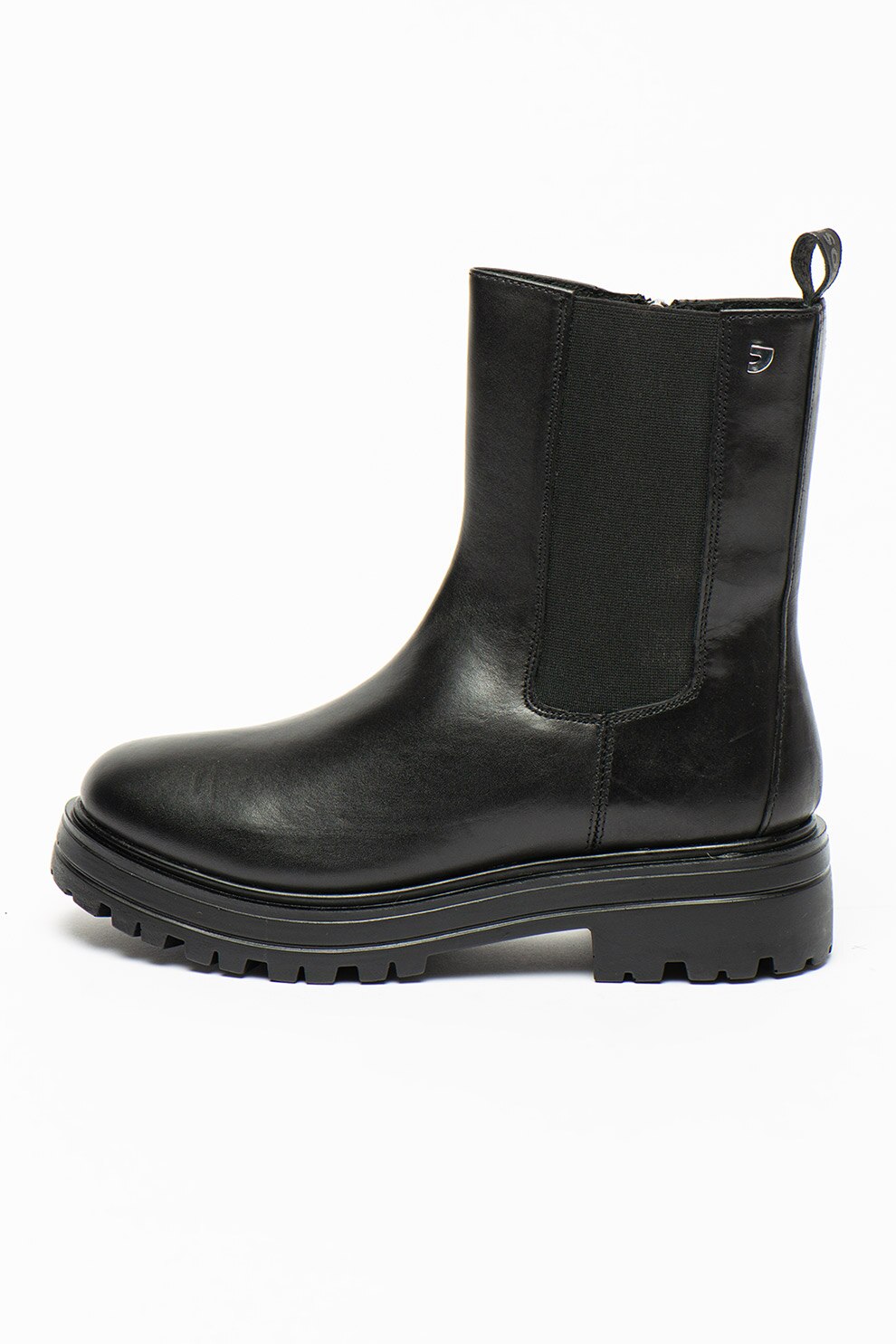 Gioseppo, Ghete din piele cu insertii din material textil Mandera, Negru