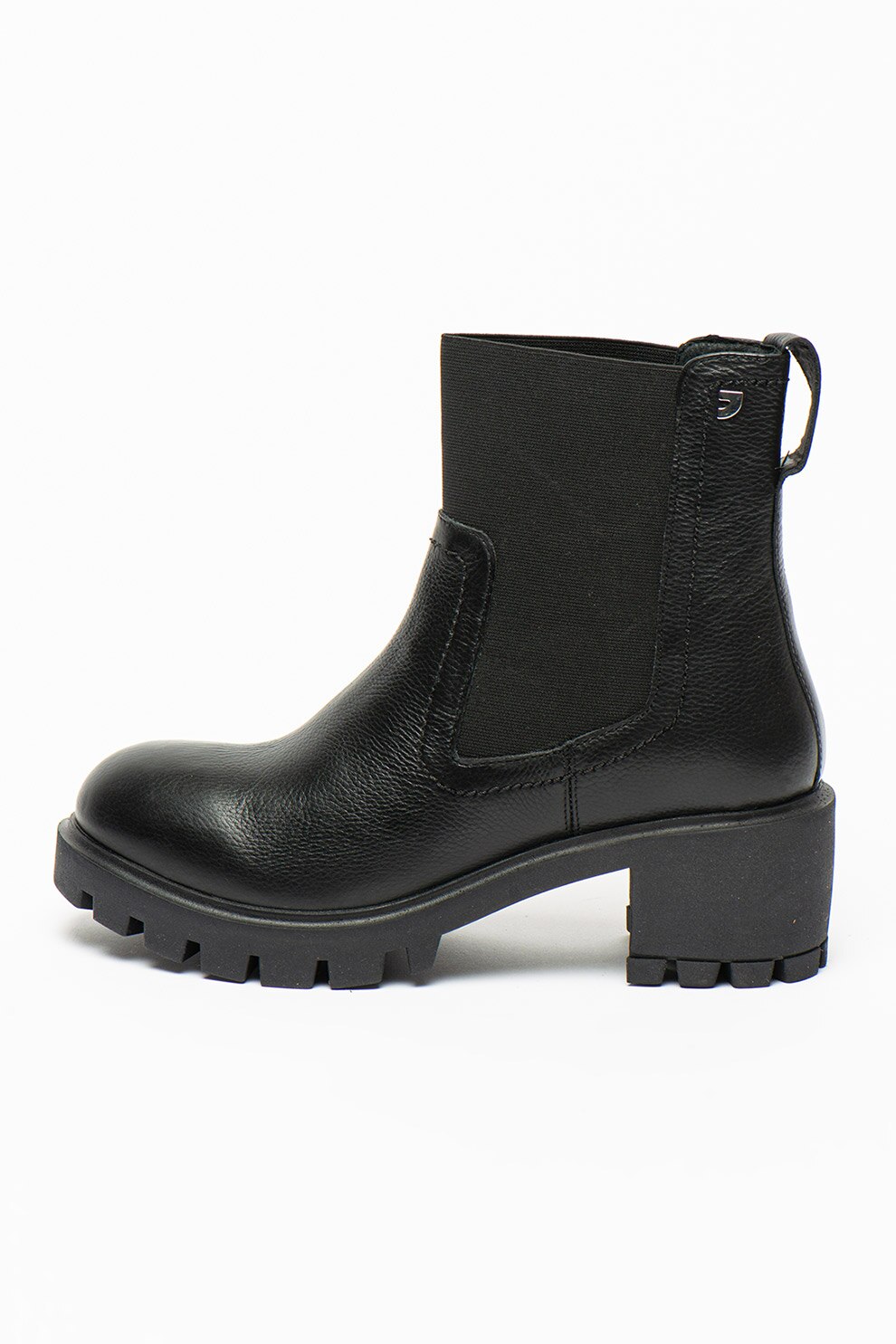 Gioseppo, Ghete slip-on din piele cu insertii din material textil Rosette, Negru