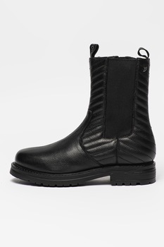 Gioseppo, Ghete Chelsea din piele cu aspect matlasat Malindi, Negru Gioseppo, Ghete Chelsea din piele cu aspect matlasat Malindi, Negru