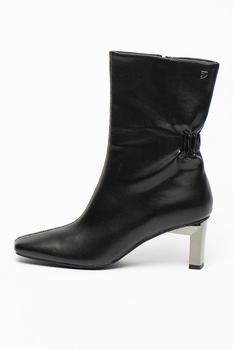 Gioseppo, Botine din piele ecologica cu varf patrat Nyeri, Negru Gioseppo, Botine din piele ecologica cu varf patrat Nyeri, Negru