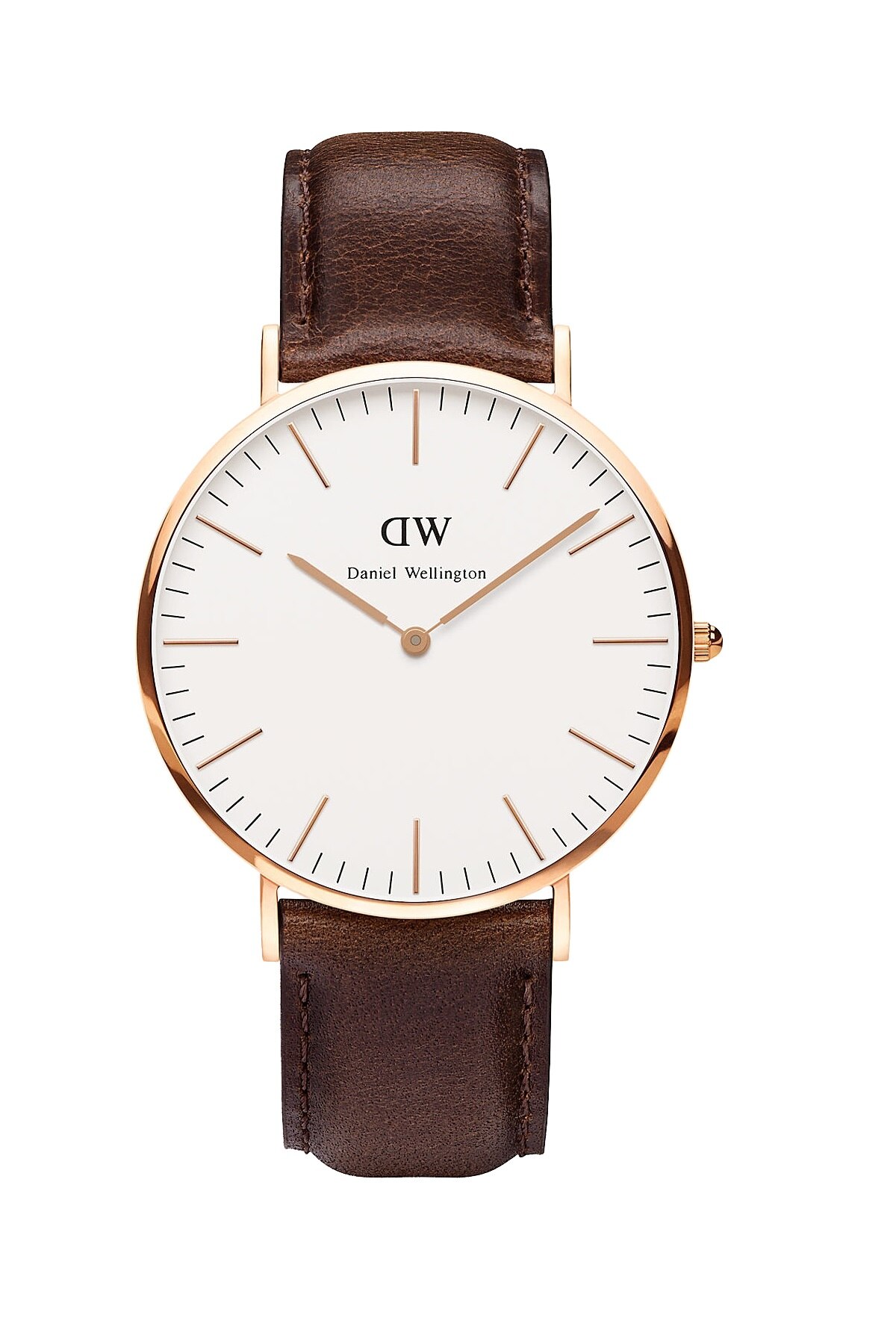 Ceas Daniel Wellington, 0109DW, Quartz, Analog, Casual, Cristal mineral, Maro, Otel, 3 ATM, 40 mm