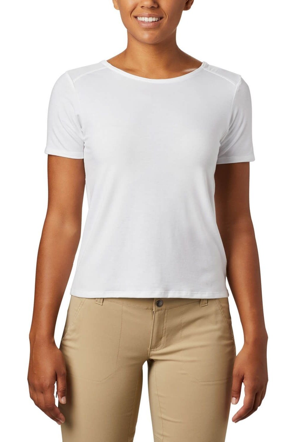 Tricou pentru dama Columbia Essential Elements SS Shirt, Alb