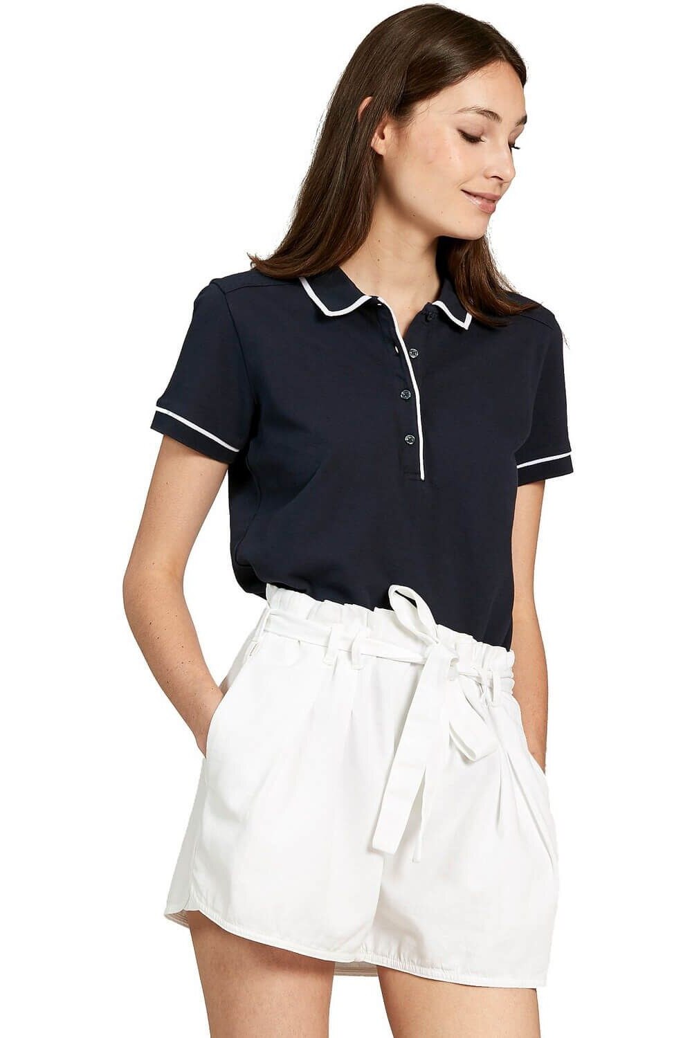 Tricou cu guler pentru femei Aigle Rosapolo, Bleumarin, XS