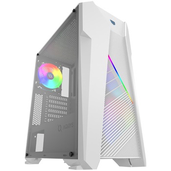 Carcasa AQIRYS Canopus White ARGB, Mid-Tower, fara sursa, ATX, White Carcasa AQIRYS Canopus White ARGB, Mid-Tower, fara sursa, ATX, White