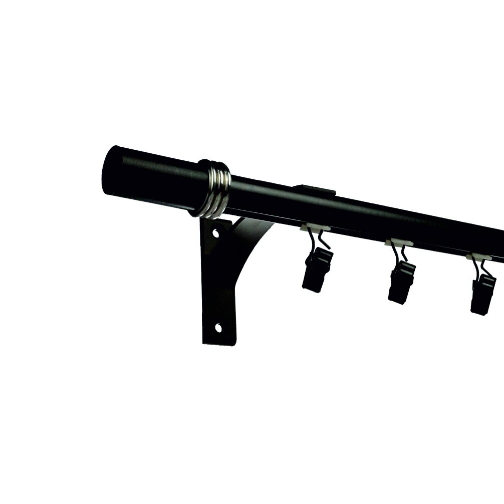 Set galerie simpla aluminiu, lungime intre 51 si 100 cm, culoare negru - design alumin