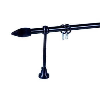 Set galerie simpla metalica, lungime intre 101 si 150 cm, culoare negru - design metal Set galerie simpla metalica, lungime intre 101 si 150 cm, culoare negru - design metal