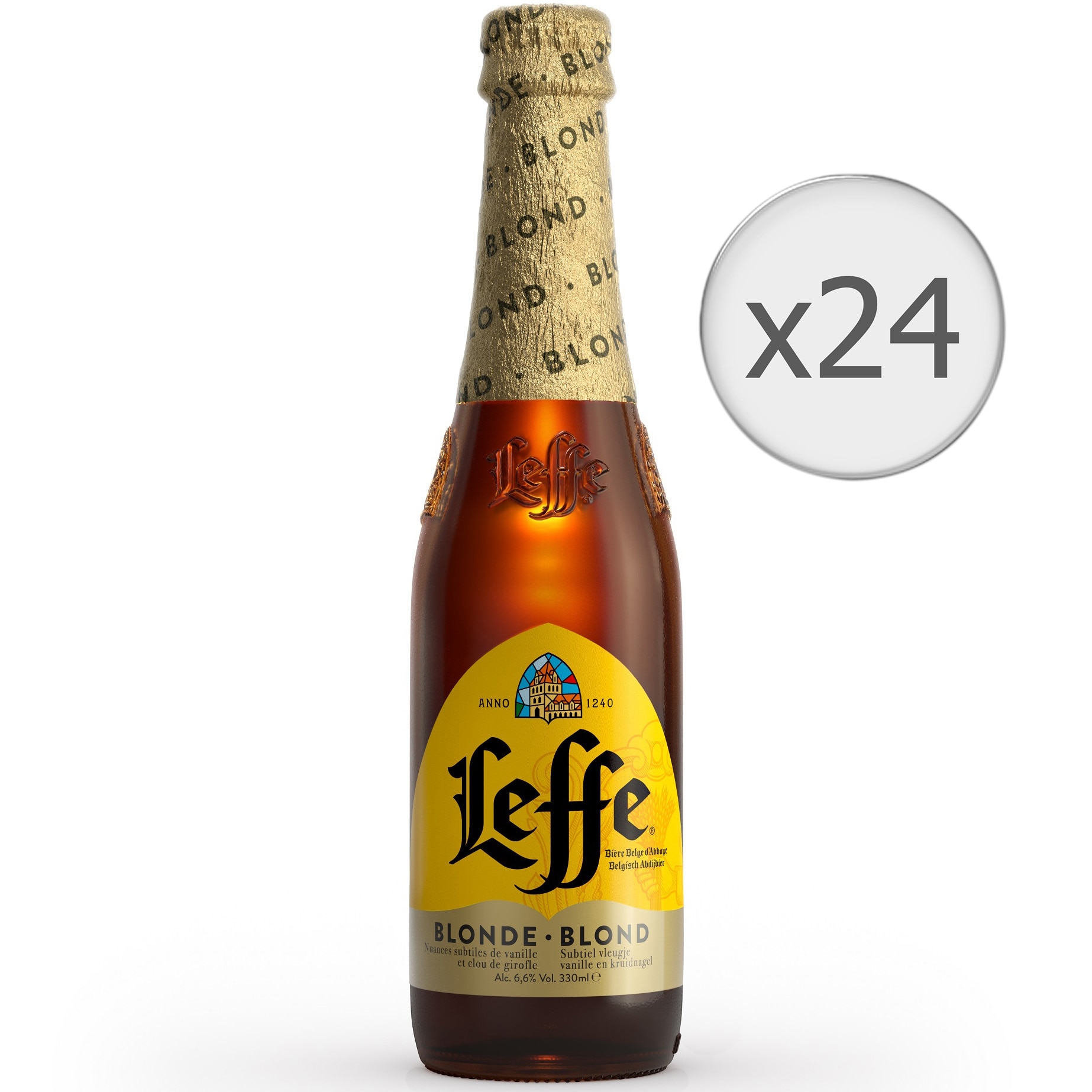 Bere Blonda Leffe, Sticla, 24 x 0.33l