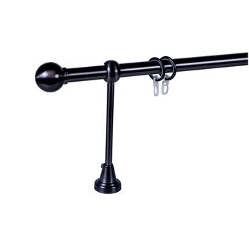 Set galerie simpla metalica, lungime intre 201 si 250 cm, culoare negru - design modern Set galerie simpla metalica, lungime intre 201 si 250 cm, culoare negru - design modern