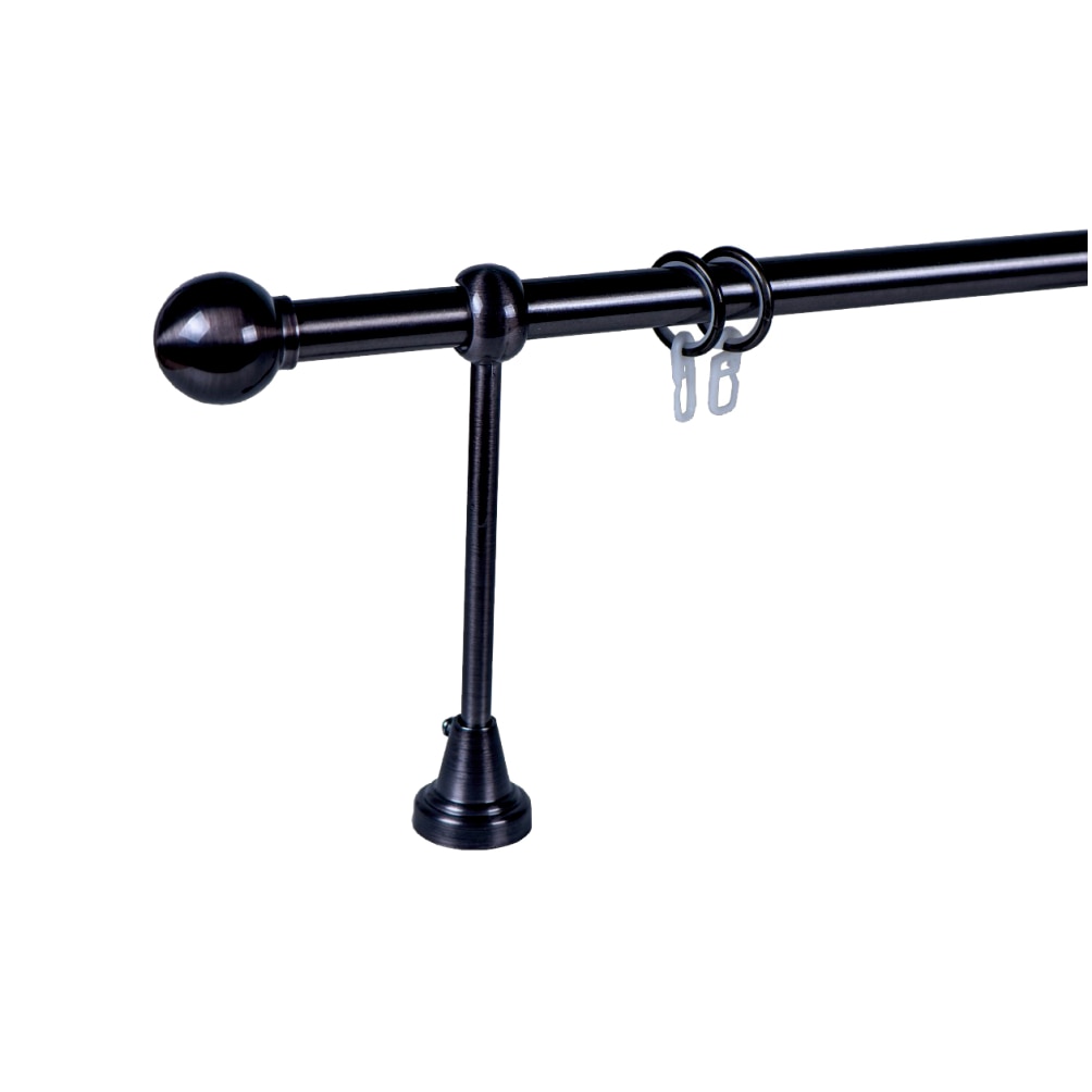 Set galerie simpla metalica, lungime intre 101 si 150 cm, culoare negru - design modern