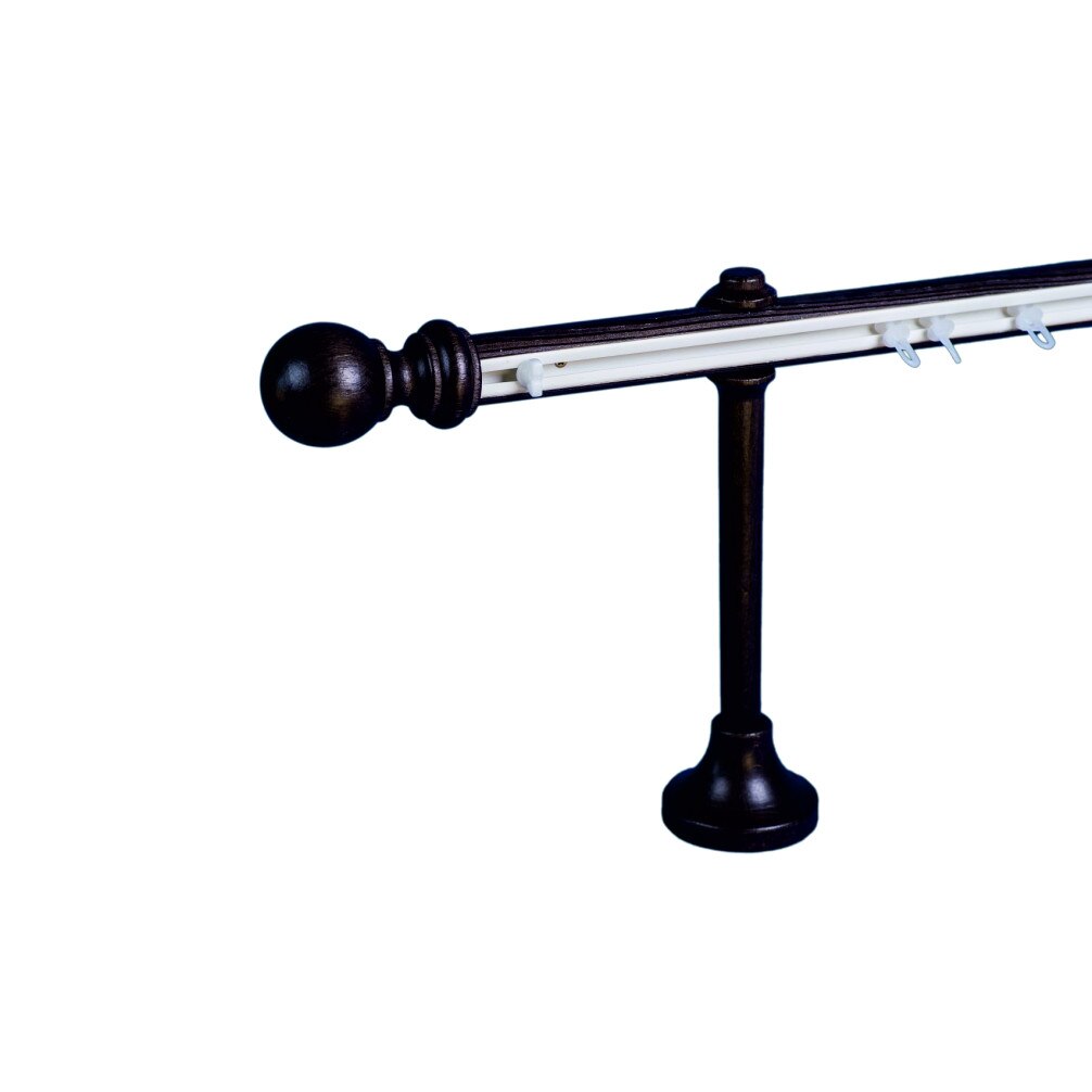 Set galerie simpla lemn lungime intre 101 si 150 cm, culoare, capete la diferite alegere - design lemn modern