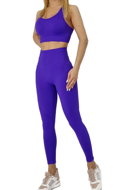 Compleu Fitness din doua piese Ludy, Mov