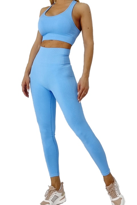 Compleu Fitness din doua piese Ludy, Albastru
