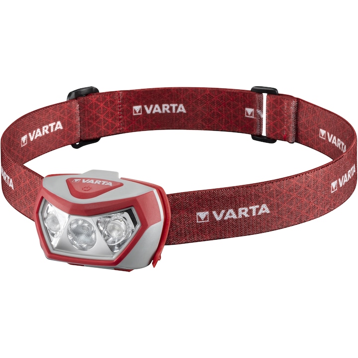 Lanterna LED frontala Varta H20 PRO, dimabila, 200 lm, lumina alba si rosie, IPX4, baterii incluse 3xAAA
