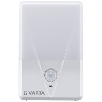 Lampa LED de veghe Varta, cu senzor de miscare, 17 lm, lumina calda, baterii incluse 3xAAAA Lampa LED de veghe Varta, cu senzor de miscare, 17 lm, lumina calda, baterii incluse 3xAAAA