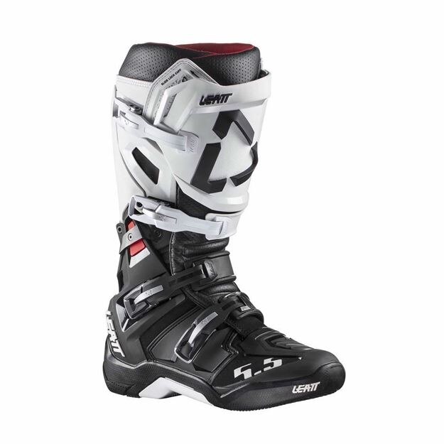 Cizme Moto, Leatt 5.5 , Alb / Negru, 42 EU