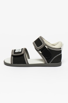 UGG, Sandale cu imprimeu logo Delta, Negru/Gri/Alb UGG, Sandale cu imprimeu logo Delta, Negru/Gri/Alb