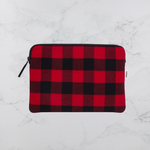 Husa pentru MACBOOK PRO 13 inch, Pijama, BUFALO, Negru/Rosu