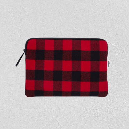 Husa pentru MACBOOK PRO 13 inch, Pijama, BUFALO, Negru/Rosu