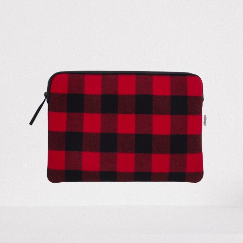 Husa pentru MACBOOK PRO 13 inch, Pijama, BUFALO, Negru/Rosu