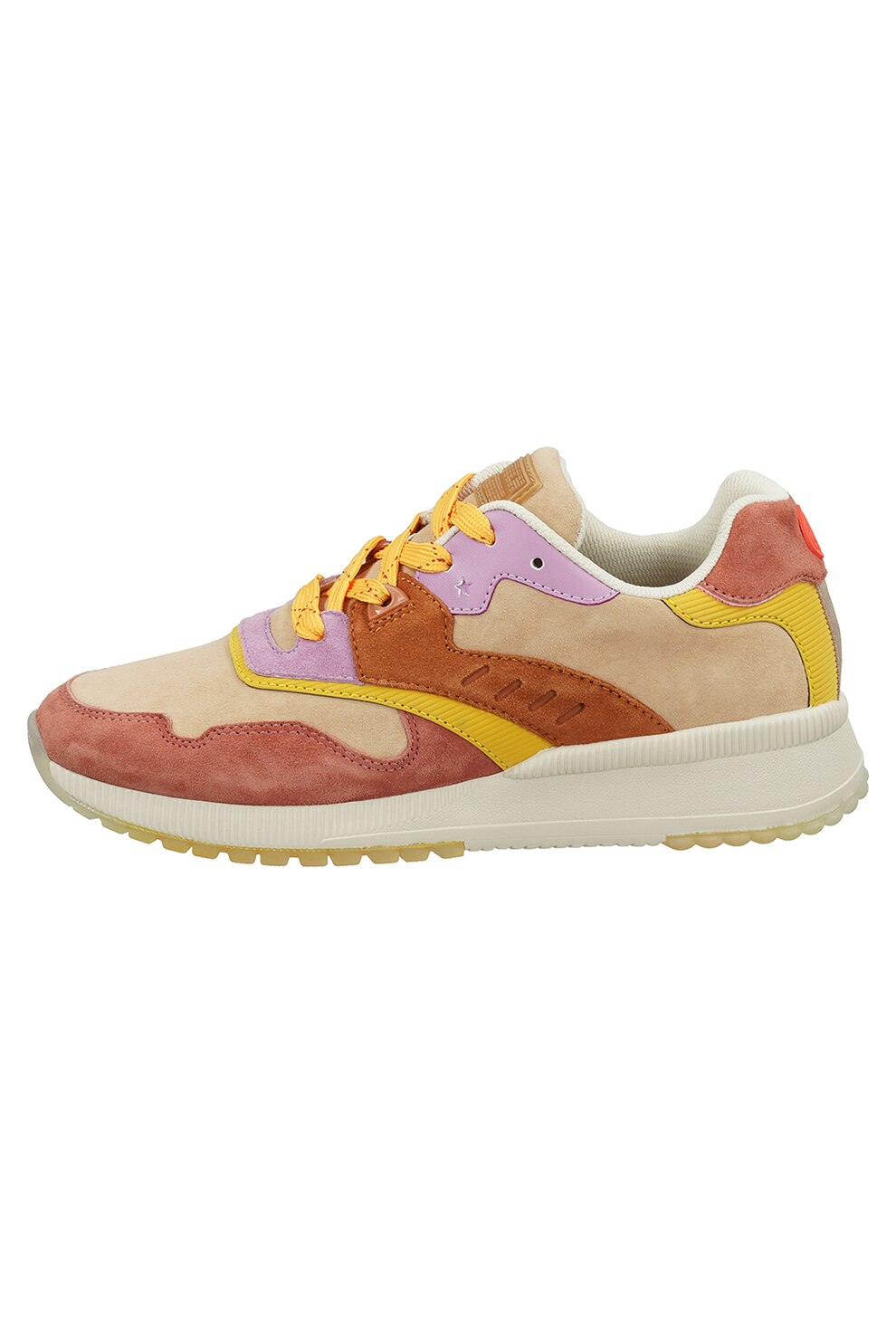 Scotch & Soda, Pantofi sport de piele intoarsa cu model clorblock, Multicolora