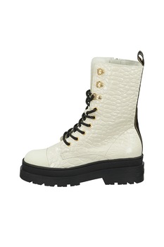 Scotch & Soda, Ghete biker de piele, Alb Scotch & Soda, Ghete biker de piele, Alb