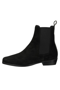 Scotch & Soda, Ghete Chelsea de piele intoarsa cu detaliu cu model piele de reptila 23753419, Negru Scotch & Soda, Ghete Chelsea de piele intoarsa cu detaliu cu model piele de reptila 23753419, Negru