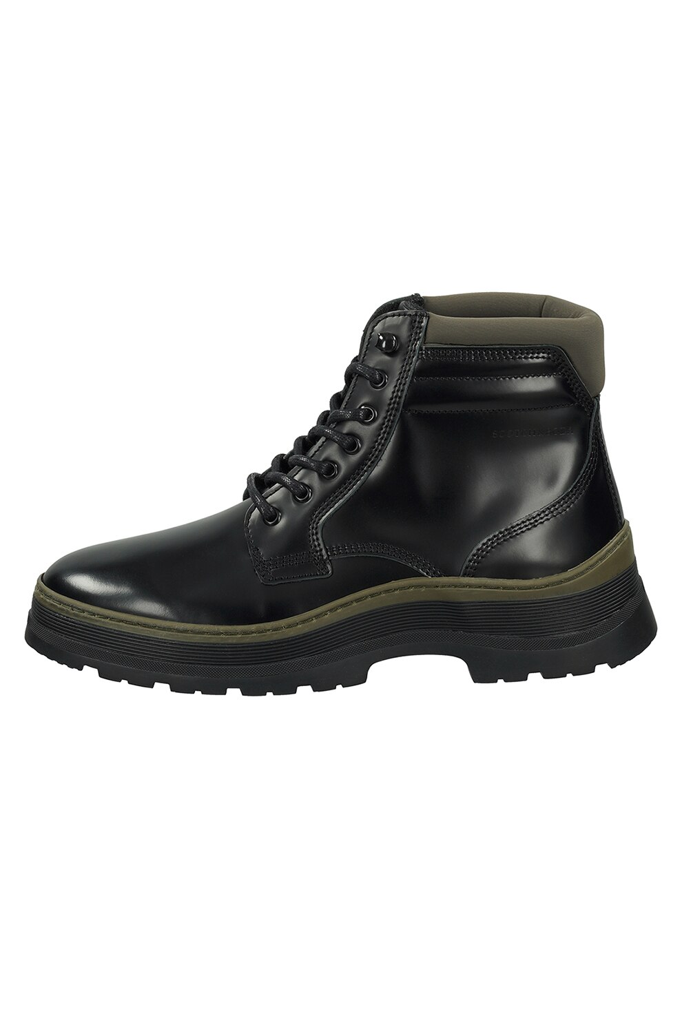 Scotch & Soda, Ghete de piele, Negru/Verde militar
