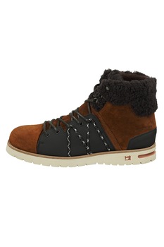 Scotch & Soda, Ghete de piele intoarsa cu garnituri de blana Shearling, Maro scortisoara/gri inchis Scotch & Soda, Ghete de piele intoarsa cu garnituri de blana Shearling, Maro scortisoara/gri inchis