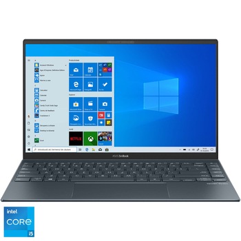 Laptop ultraportabil ASUS ZenBook 14 UX425EA cu procesor Intel® Core™ i5-1135G7, 14 Laptop ultraportabil ASUS ZenBook 14 UX425EA cu procesor Intel® Core™ i5-1135G7, 14