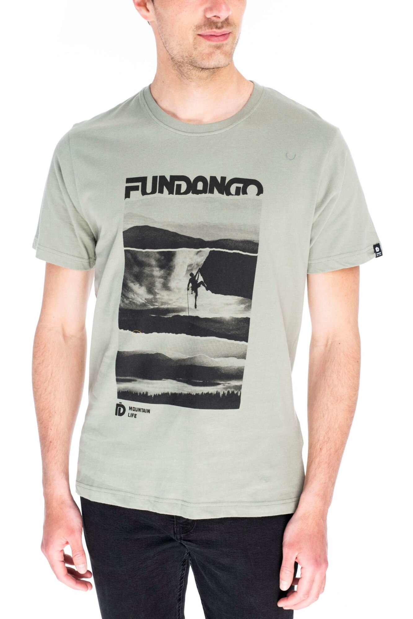 Tricou barbati, Fundango Basic T Logo 3, Oliv