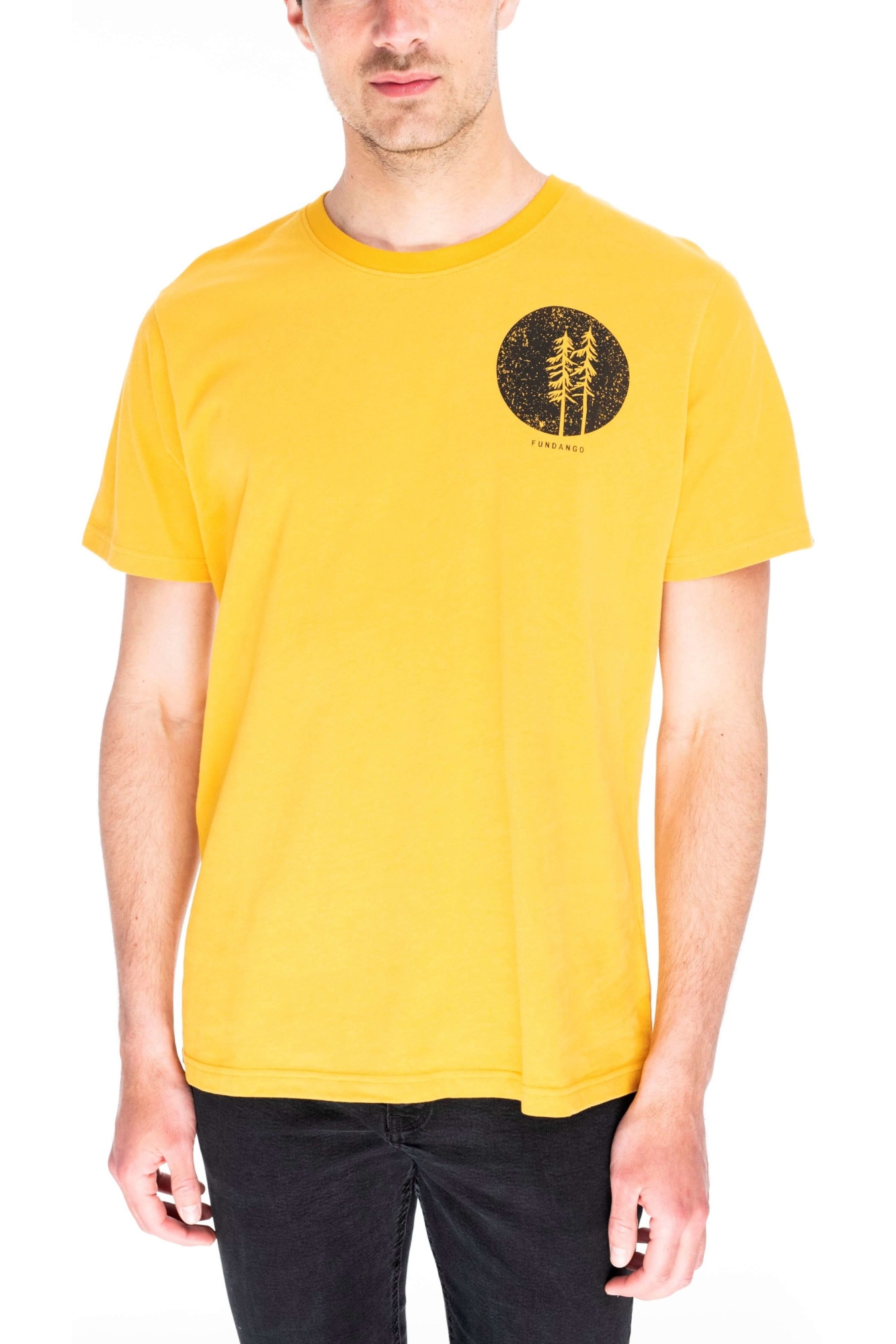 Tricou barbati, Fundango Basic T Logo 4, Portocaliu