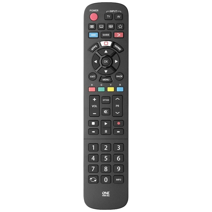 Telecomanda One For All, negru, 24 butoane, 10m