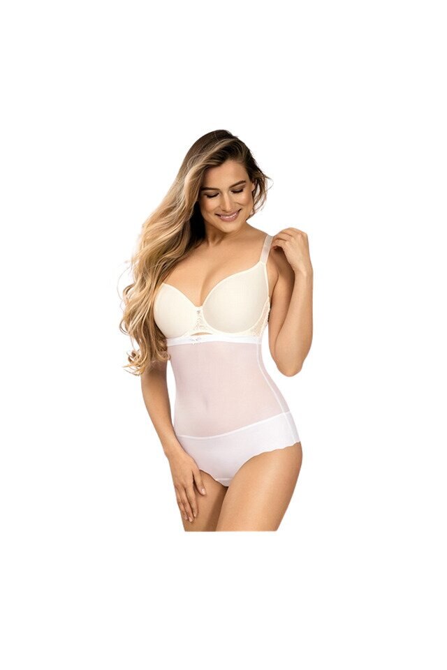 Chilot modelator cu talie inalta, Glam String, Alb
