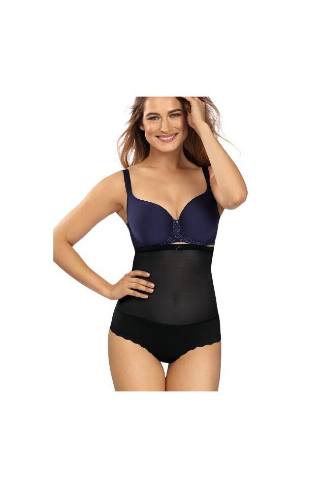 Chilot modelator cu talie inalta, Glam String, Negru