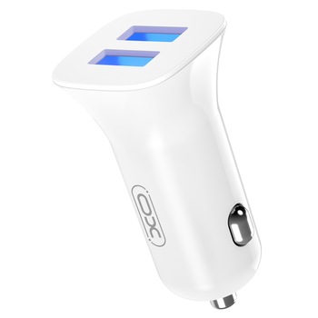Incarcator Auto XO-TZ10 cu cablu USB - Lightning, 2xUSB, 2,4 A, Alb, Blister Incarcator Auto XO-TZ10 cu cablu USB - Lightning, 2xUSB, 2,4 A, Alb, Blister