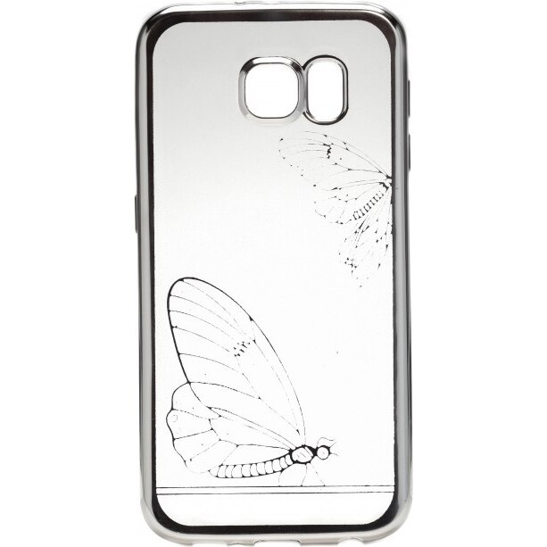 Husa de protectie Tellur Cover Butterfly pentru Samsung S6, Silicon, Silver