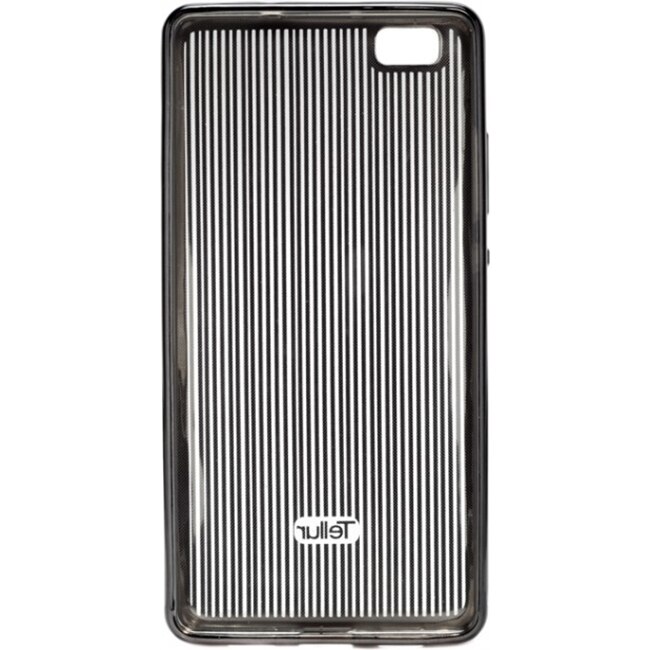 Capac de protectie Tellur pentru Huawei P8 Lite, Silicon, Vertical Stripes