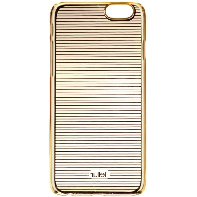 Husa de protectie Tellur Cover Hardcase pentru iPhone 5/5s/SE, Horizontal Stripes, Auriu