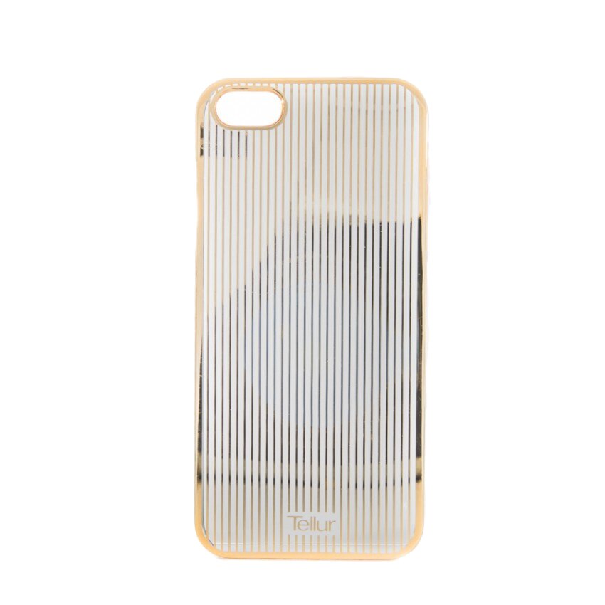 Husa de protectie Tellur Cover Hardcase Vertical Stripes pentru iPhone 5/5S/SE, Auriu