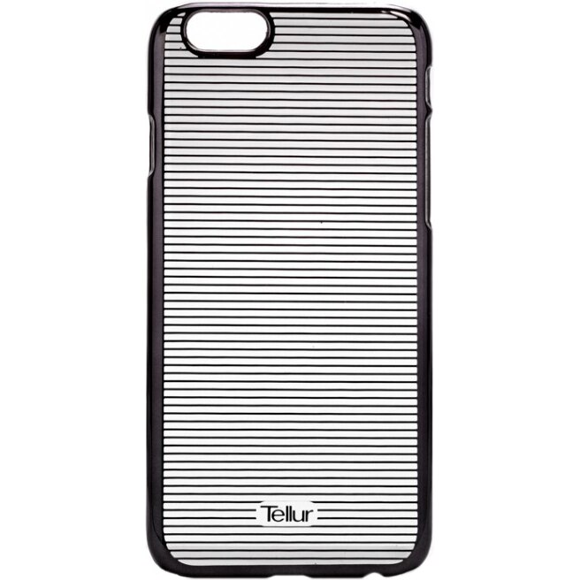 Husa de protectie Tellur Cover Hardcase Horizontal Stripes pentru iPhone 6/6s, Negru