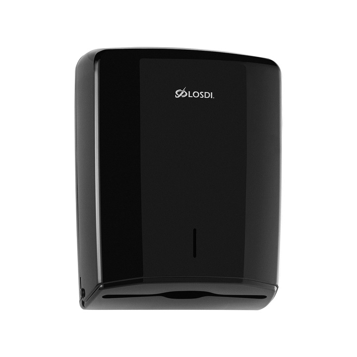 Losdi papírtörlő adagoló, ABS, 600 db papírtörlőhöz, fekete