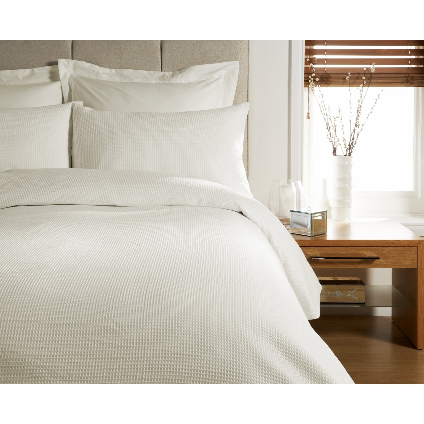 Lenjerie de pat 200TC, bumbac 100%, Behrens - Spa Waffle 230x220cm